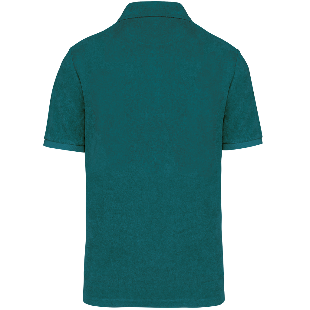 Native Spirit Polo écoresponsable en éponge homme Peacock Green (NS227)