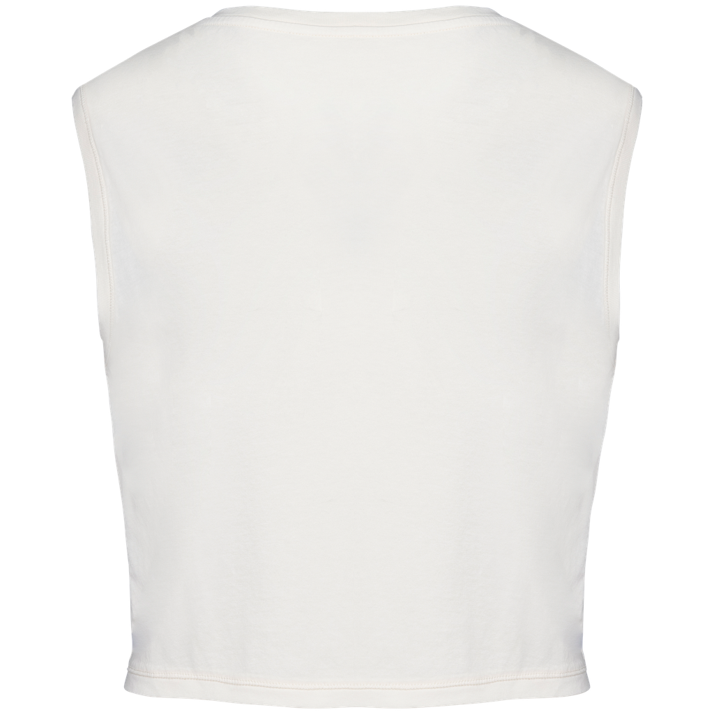 Native Spirit T-shirt écoresponsable crop sans manche femme Washed Ivory (NS342)