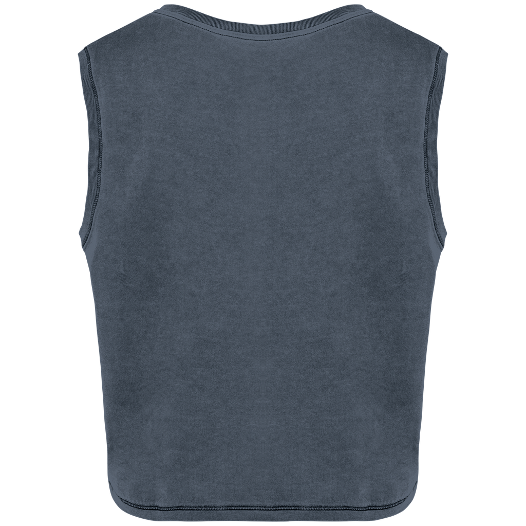 Native Spirit T-shirt écoresponsable crop sans manche femme Washed Mineral Grey (NS342)