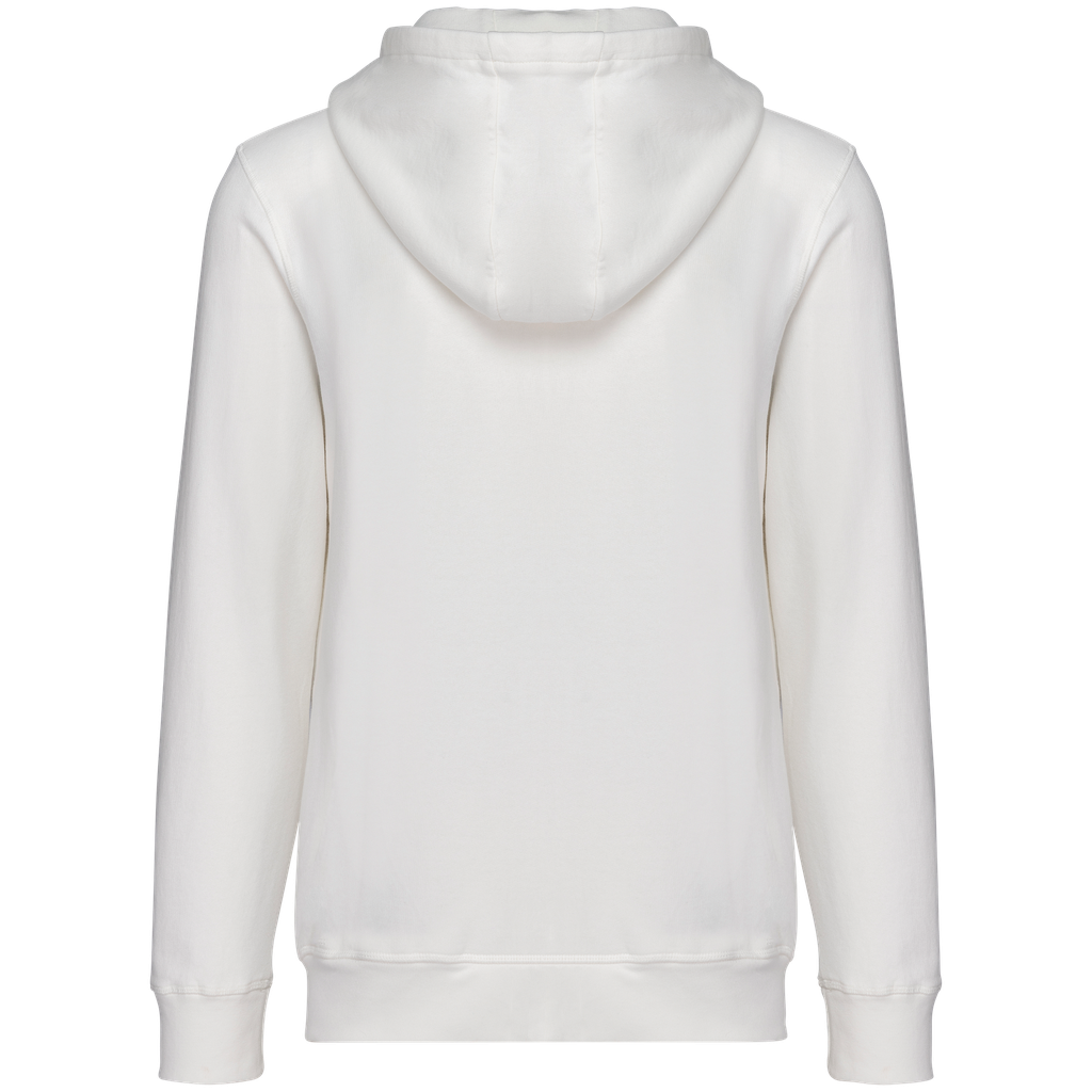 Native Spirit Sweat-shirt écoresponsable zippé à capuche French Terry unisexe Washed Ivory (NS417)