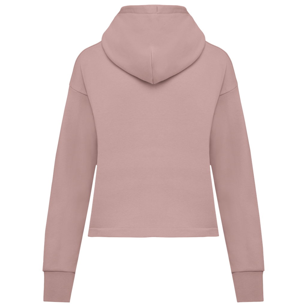Native Spirit Sweat-shirt écoresponsable zippé à capuche French Terry femme Petal Rose (NS409)