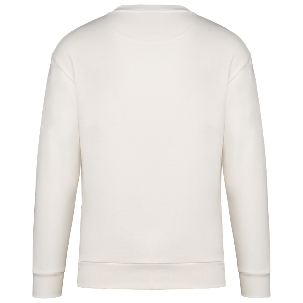 Native Spirit Sweat-shirt écoresponsable à col rond à épaules tombantes molleton gratté unisexe Ivory (NS435)