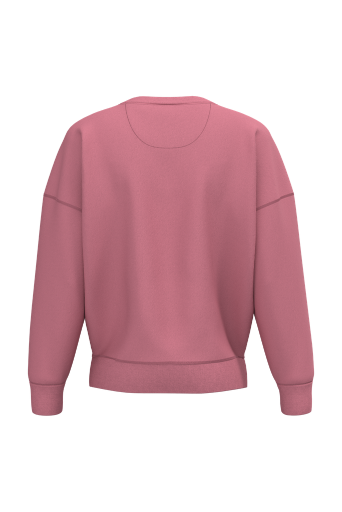 Native Spirit Sweat-shirt écoresponsable à col rond à épaules tombantes femme Antique Rose (NS439)