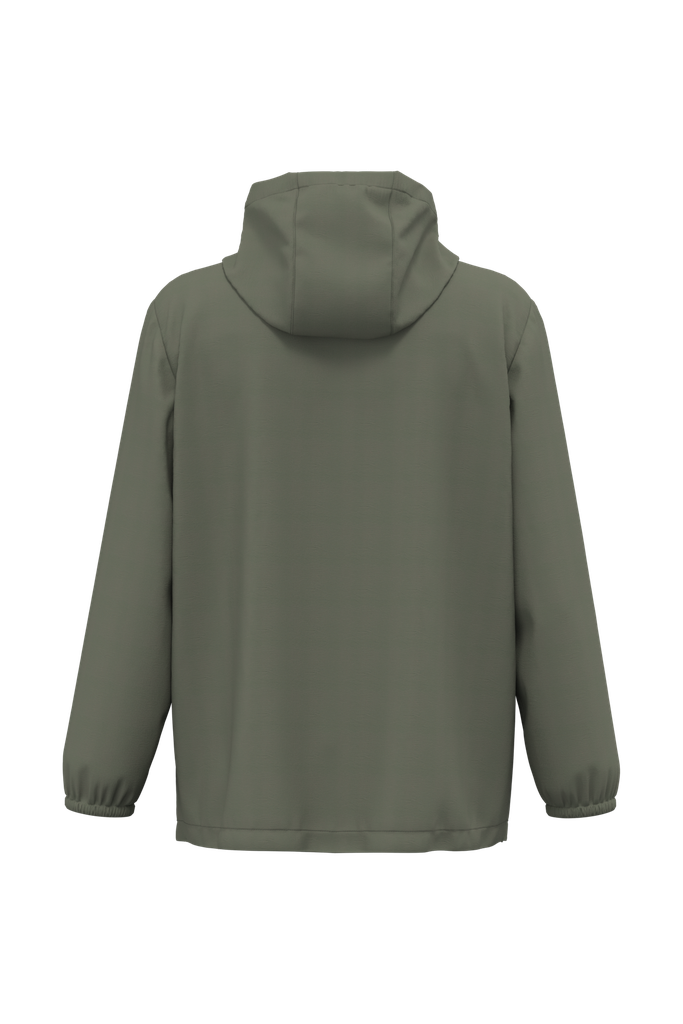 Native Spirit Veste coupe-vent imperméable écoresponsable quart zip unisexe Organic Khaki (NS616)