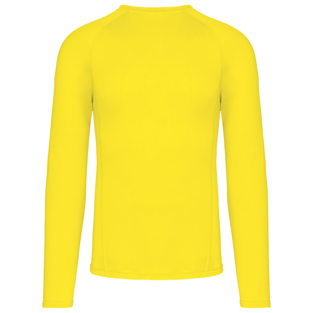 PROACT® T-shirt double peau sport manches longues unisexe Flashy Yellow (PA005)