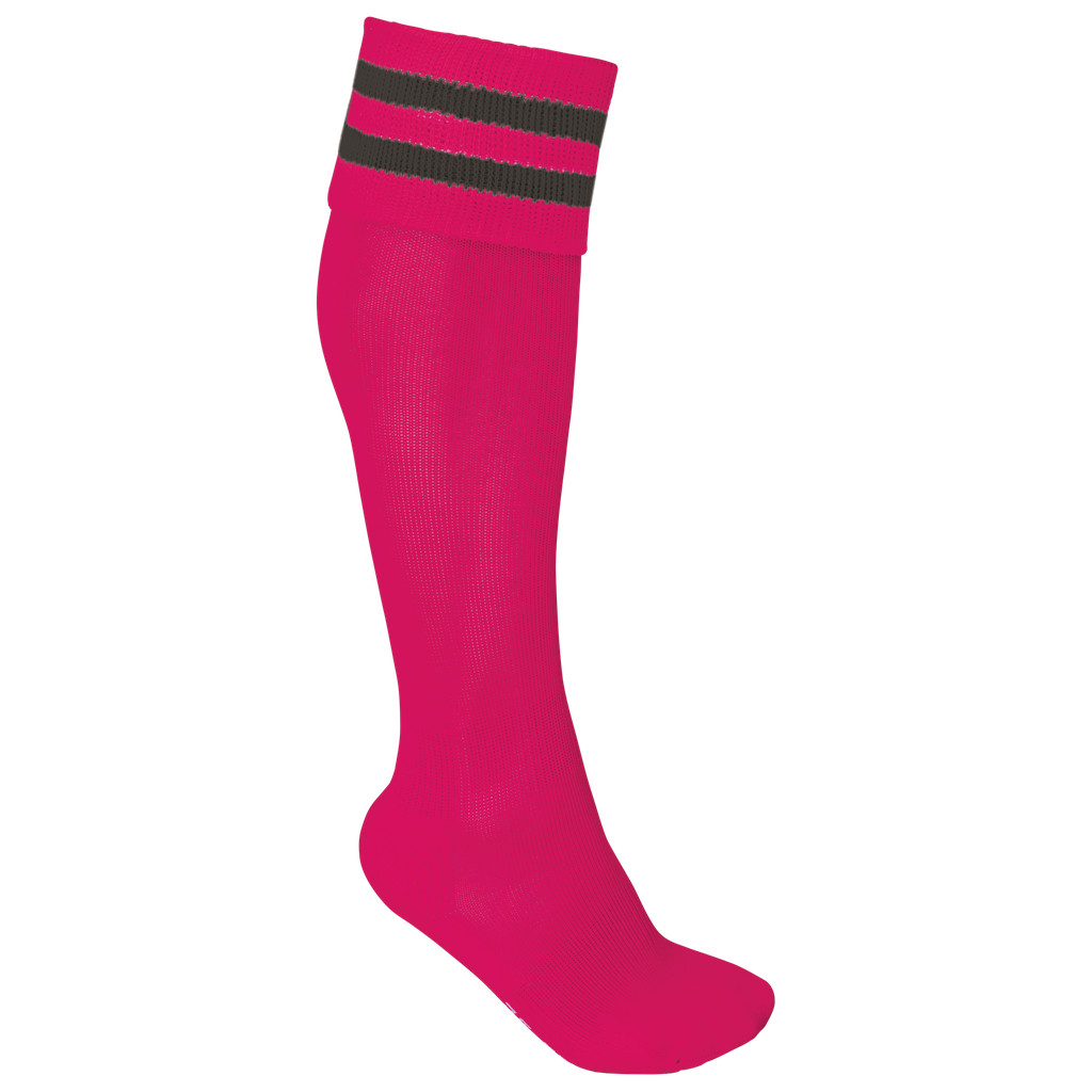PROACT® Chaussettes de sport rayées unisexe Sporty Pink / Dark Grey (PA015)