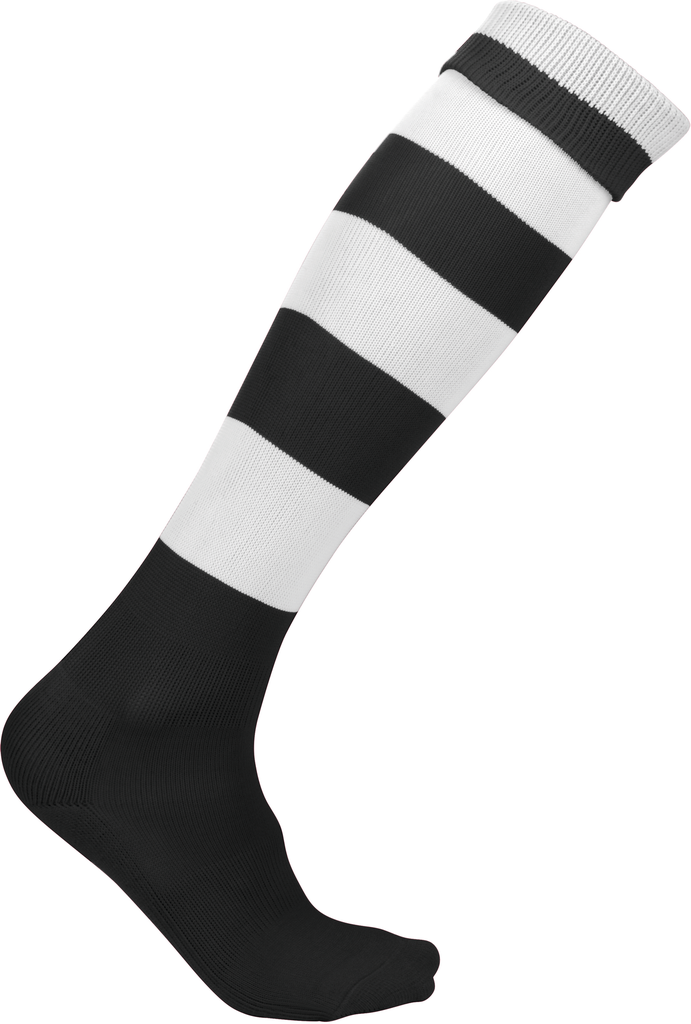PROACT® Chaussettes de sport cerclées unisexe Black / White (PA021)