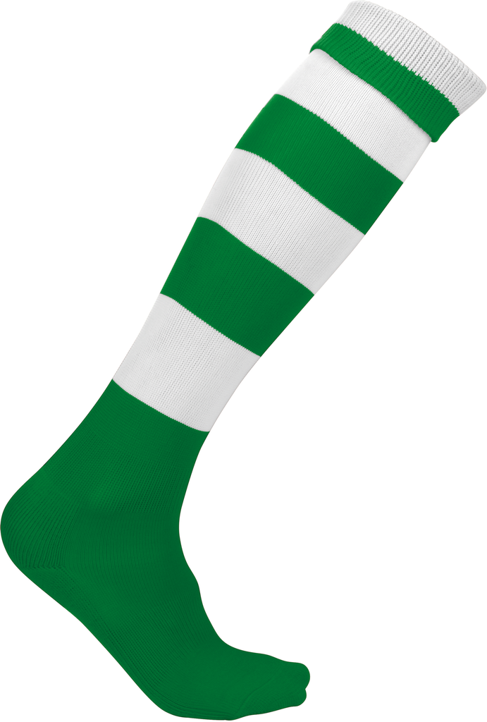 PROACT® Chaussettes de sport cerclées unisexe Dark Green / White (PA021)