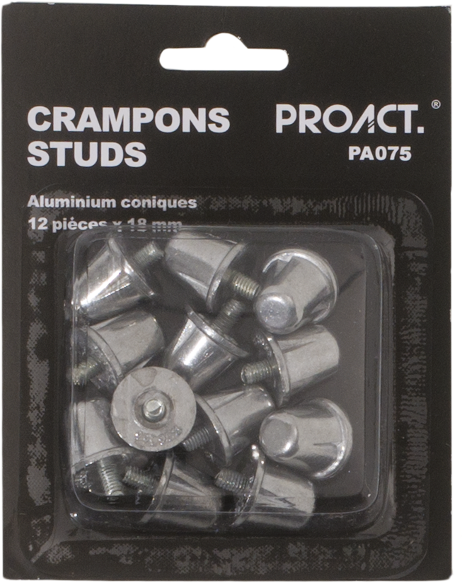 PROACT® Boîte de 12 crampons alu coniques Silver (PA075)