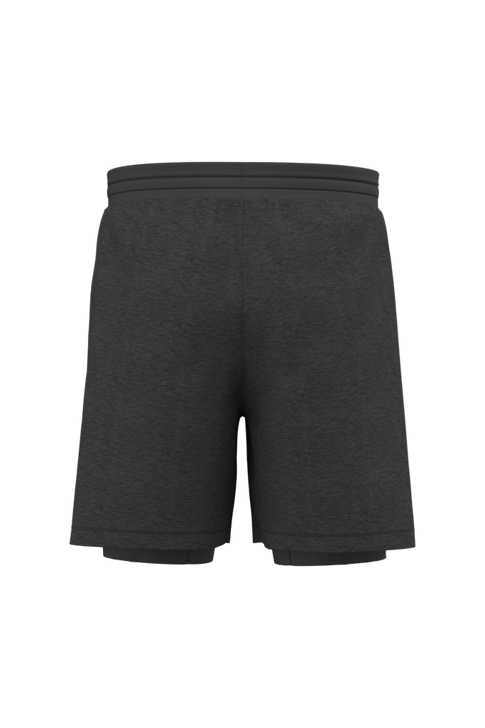 PROACT® Short écoresponsable 2 en 1 avec sous short intégré homme Marl Dark Grey (PA1032)