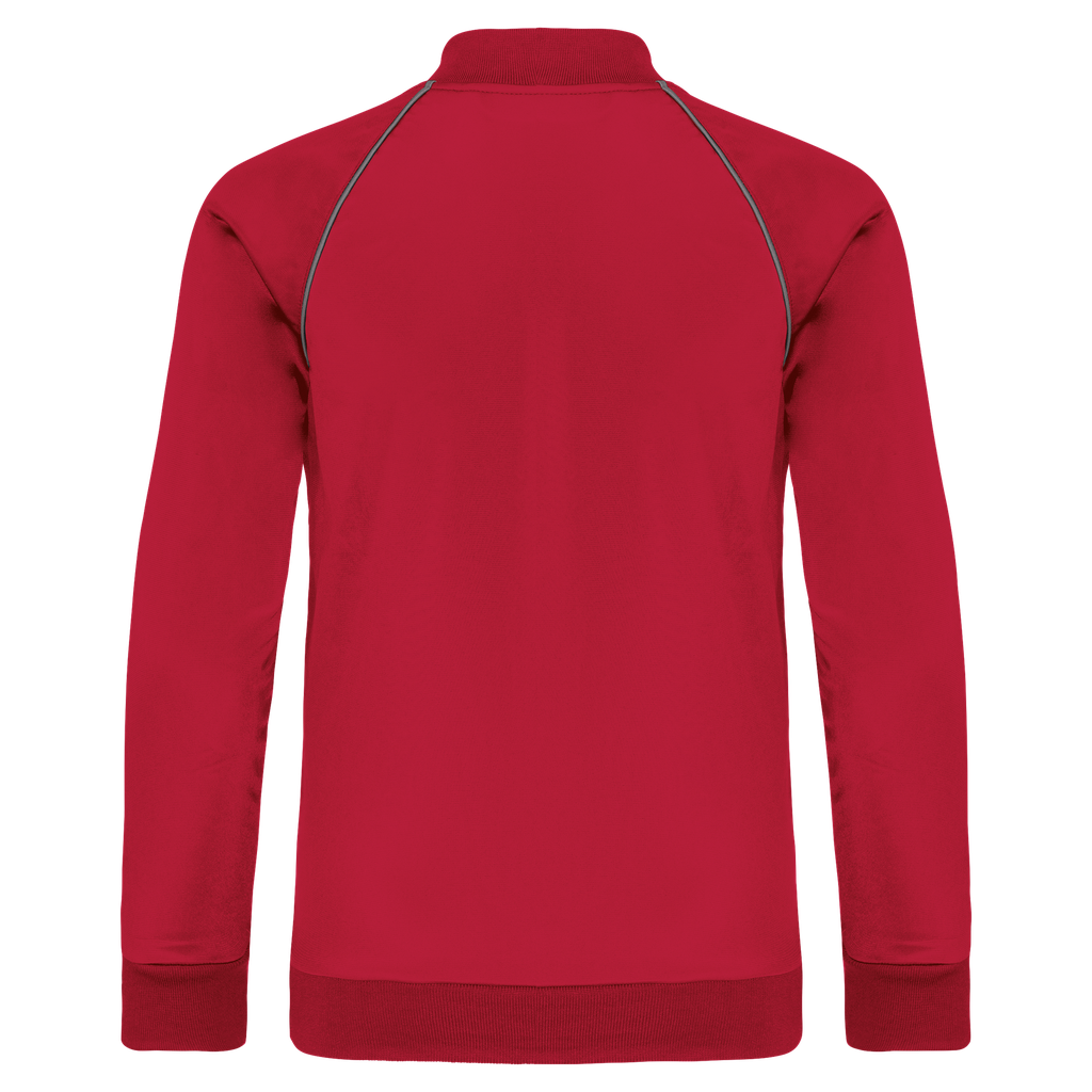 PROACT® Veste de survêtement zippée avec liseré enfant Sporty Red (PA385)