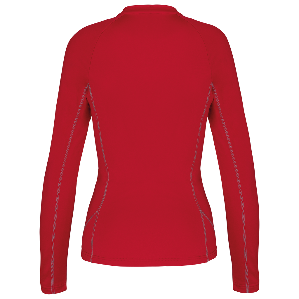PROACT® Haut de sport manches longues ¼ zip femme Sporty Red (PA336)