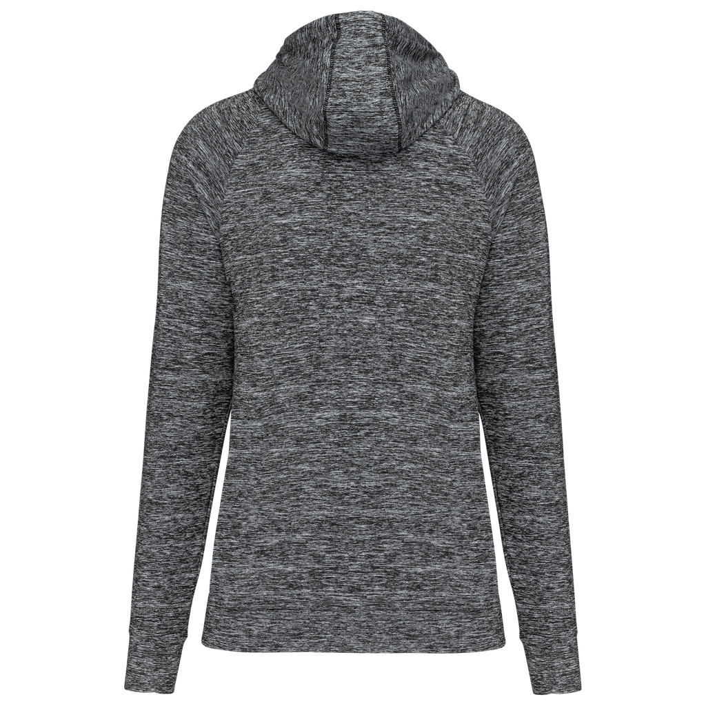PROACT® Sweat-shirt à capuche 1/4 zip sport unisexe Sporty Grey Melange (PA360)