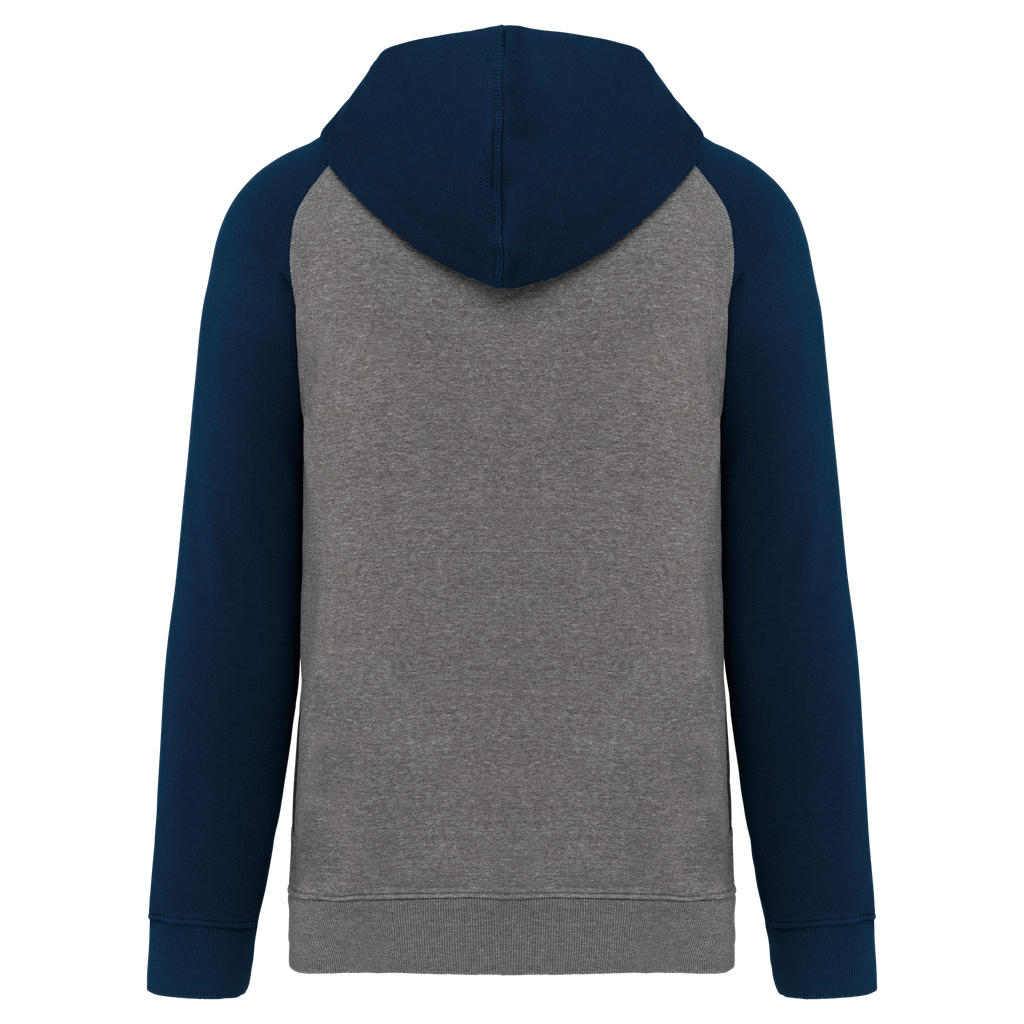 PROACT® Sweat-shirt capuche bicolore enfant Grey Heather / Sporty Navy (PA370)