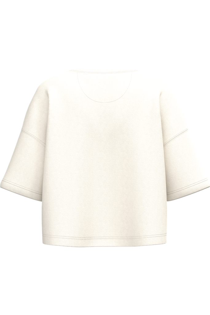 PROACT® Sweat-shirt crop à manches courtes col rond femme Coconut Milk (PA394)