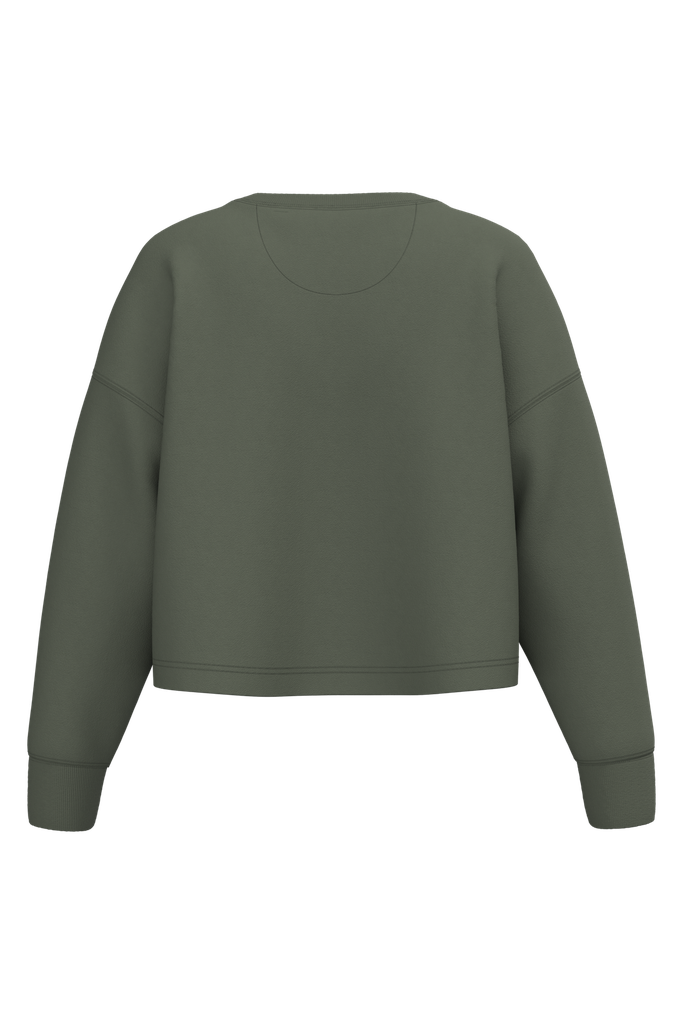 PROACT® Sweat-shirt crop col rond femme Sporty Khaki (PA395)