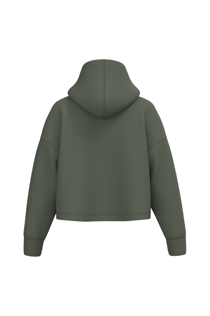 PROACT® Sweat-shirt crop à capuche femme Sporty Khaki (PA396)