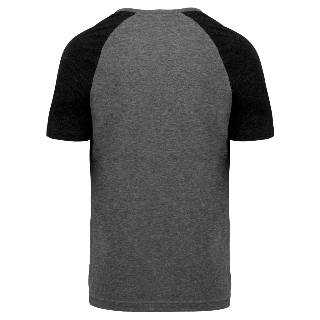 PROACT® T-shirt triblend bicolore sport manches courtes unisexe Grey Heather / Black Heather (PA4010)