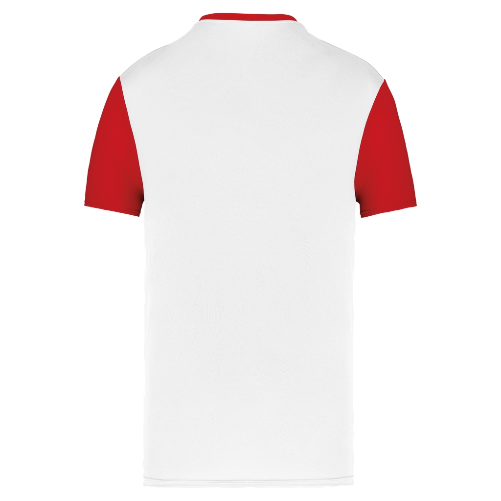 PROACT® Maillot multisport manches courtes bicolore enfant White / Sporty Red (PA4024)