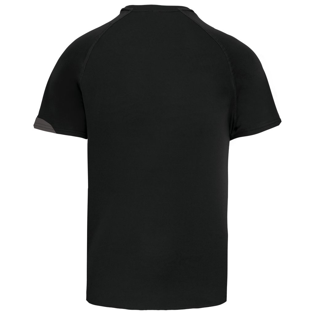 PROACT® Maillot multisport manches courtes enfant Black / White / Storm Grey (PA437)