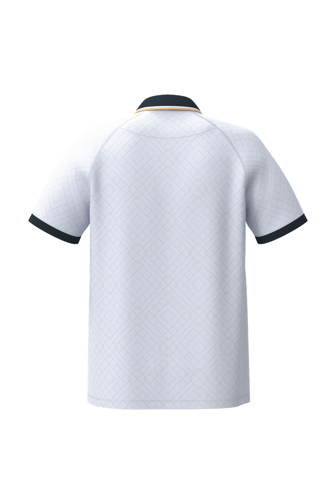 PROACT® Maillot lifestyle à col polo unisexe White / Navy / Gold (PA497)