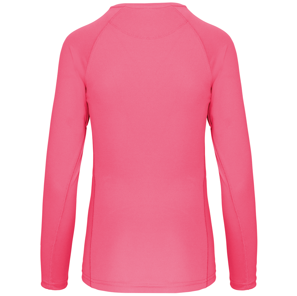 PROACT® T-shirt de sport manches longues femme Fluorescent Pink (PA444)