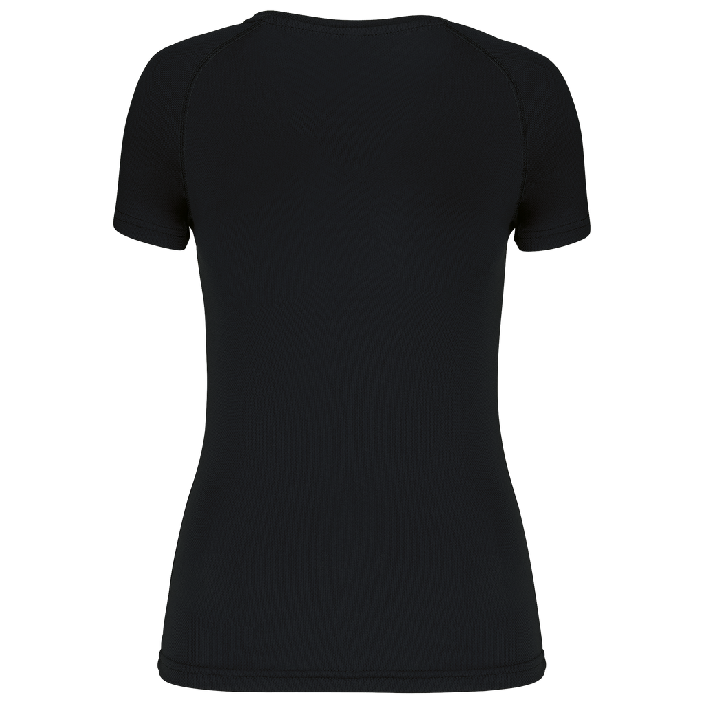 PROACT® T-shirt de sport manches courtes col v femme Black (PA477)