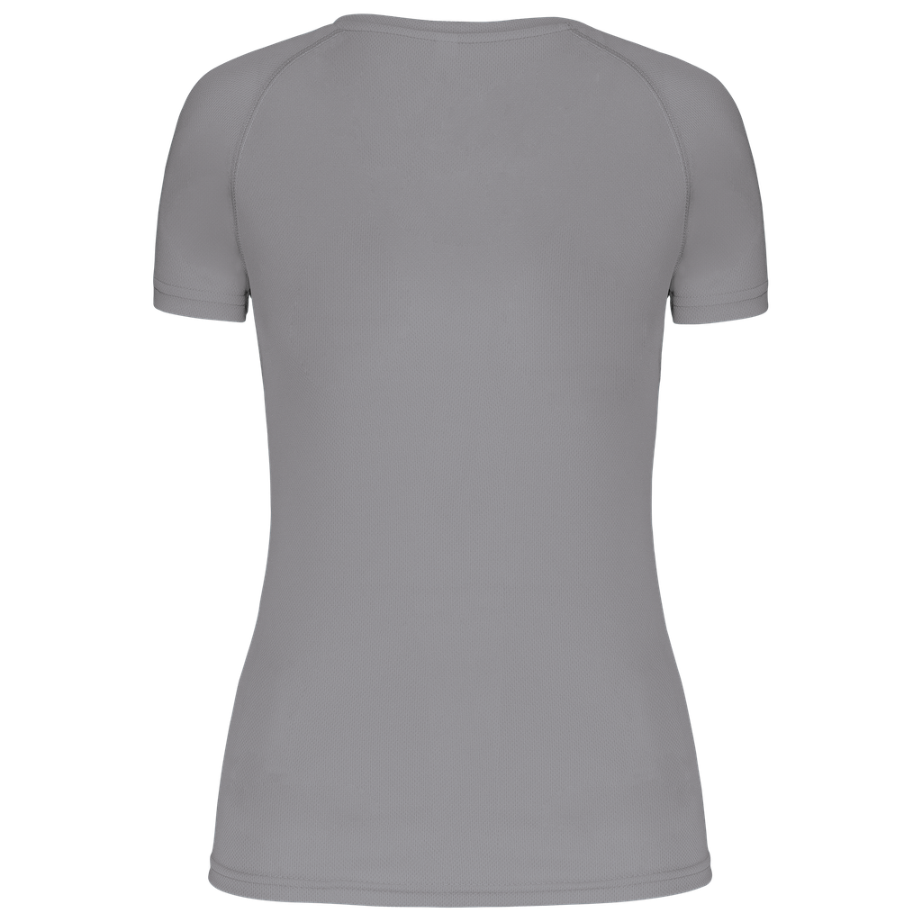 PROACT® T-shirt de sport manches courtes col v femme Fine Grey (PA477)