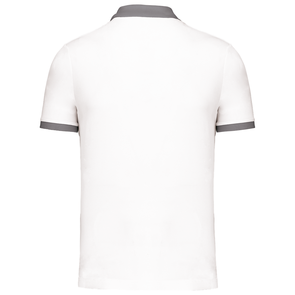 PROACT® Polo piqué performance homme White / sporty grey (PA489)