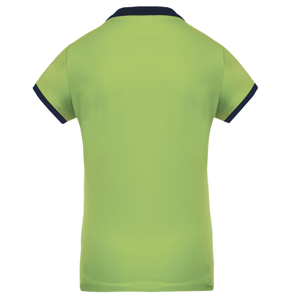 PROACT® Polo piqué performance femme Lime / Sporty Navy (PA490)