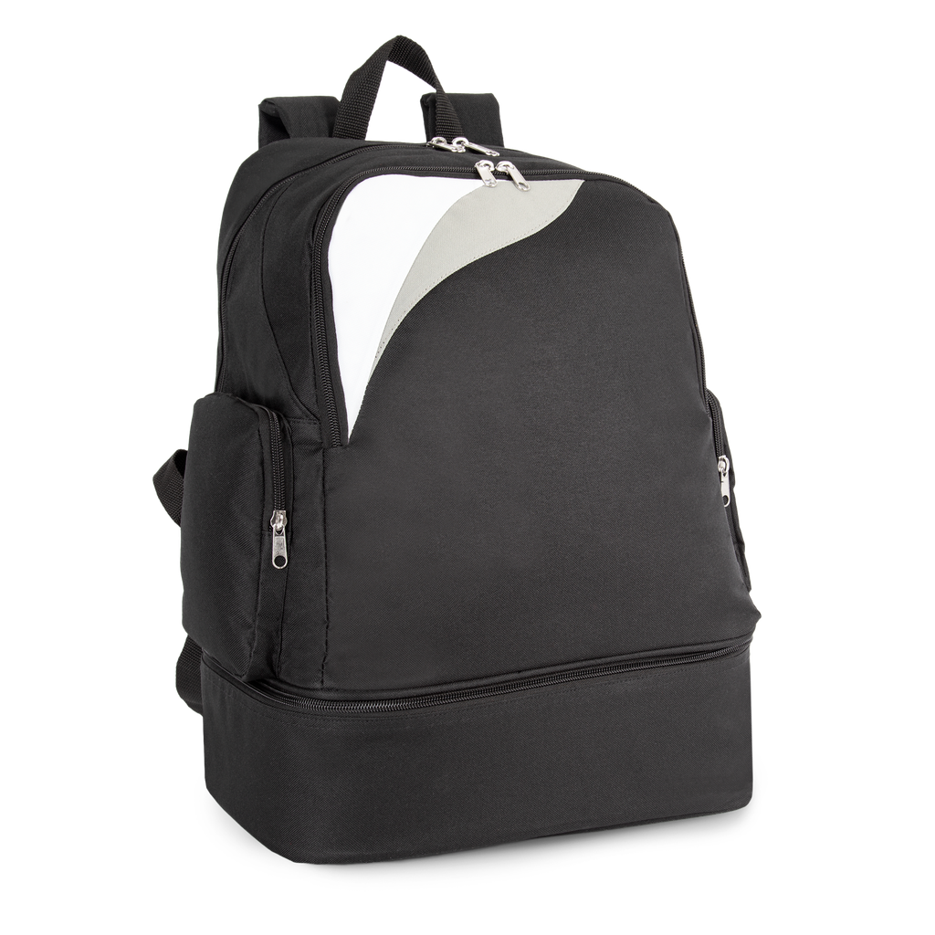 PROACT® Sac à dos multisports fond rigide - 39L Black / White / Light Grey (PA536)