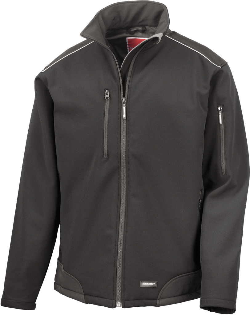 Result Veste de travail softshell Ripstop avec Cordura® Black (R124)