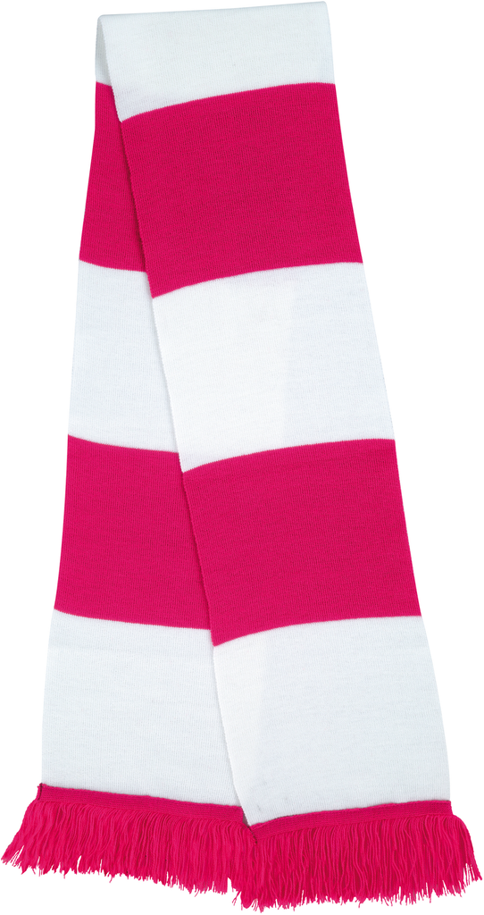 Result Écharpe bicolore "Team" Fuchsia / White (R146X)