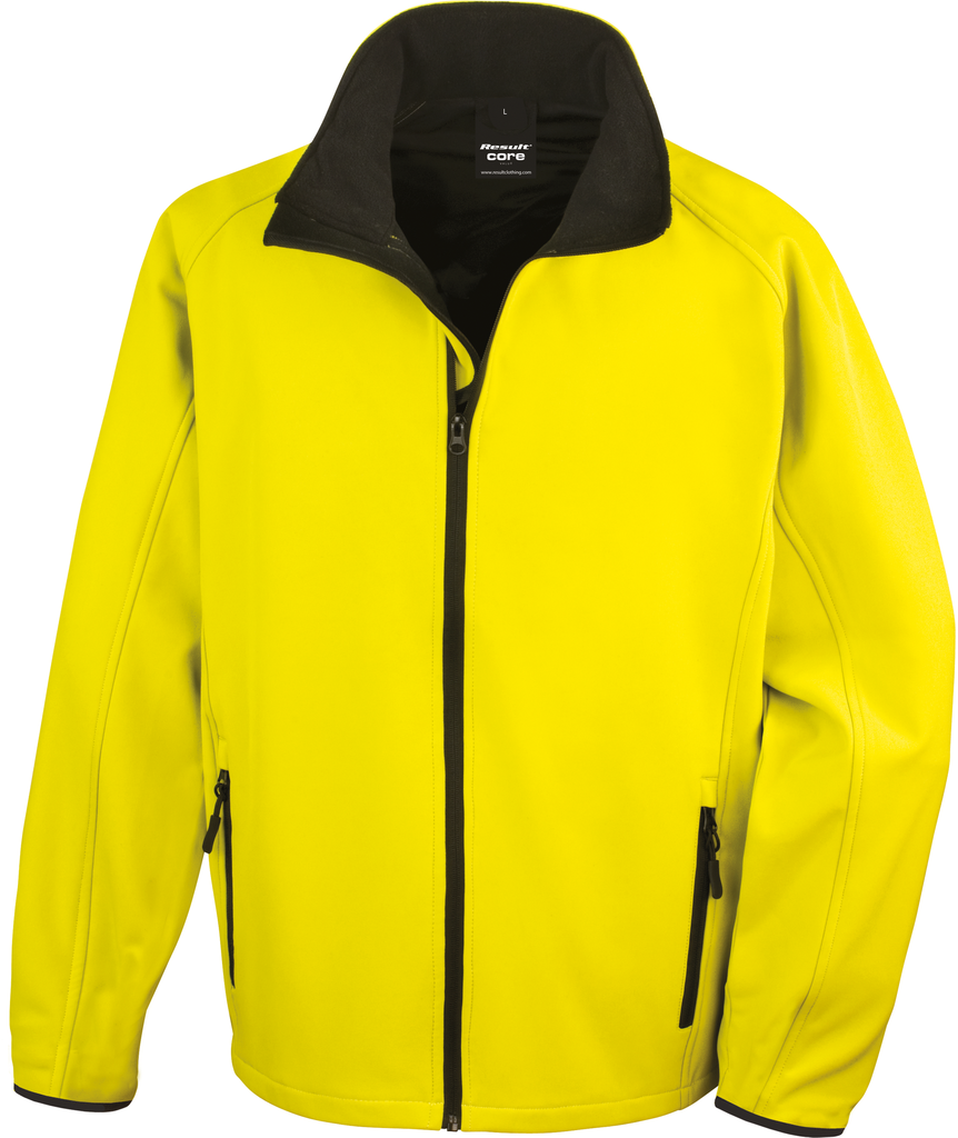 Result Veste Softshell Homme Printable Yellow / Black (R231M)