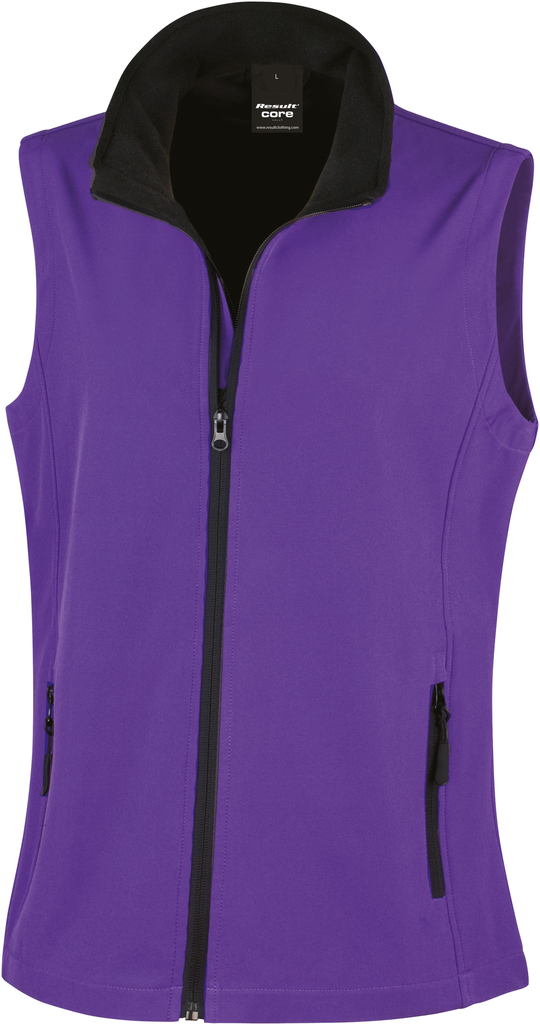 Result Bodywarmer Softshell Femme Printable Purple / Black (R232F)