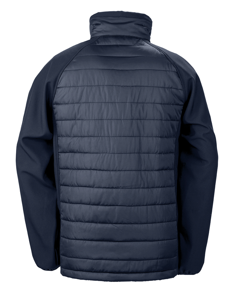 Result Veste softshell rembourrée black compass recyclée Navy / Red (R237X)