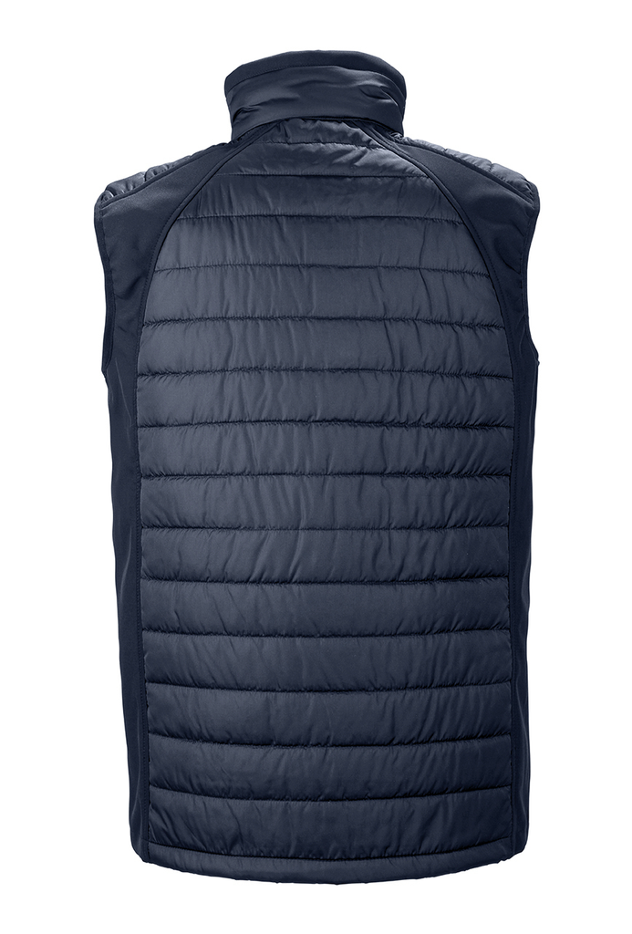 Result Gilet softshell rembourré black compass recyclé Navy / Red (R238X)