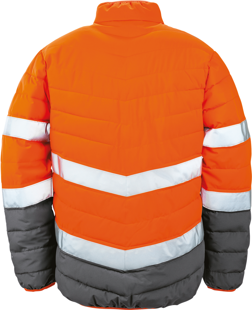Result Veste de sécurité toucher doux Fluorescent Orange / Grey (R325M)