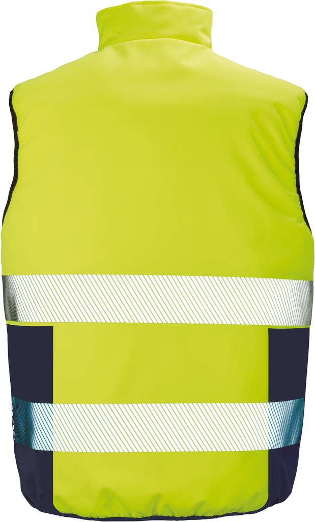 Result Bodywarmer de sécurité réversible Fluorescent Yellow / Navy (R332X)