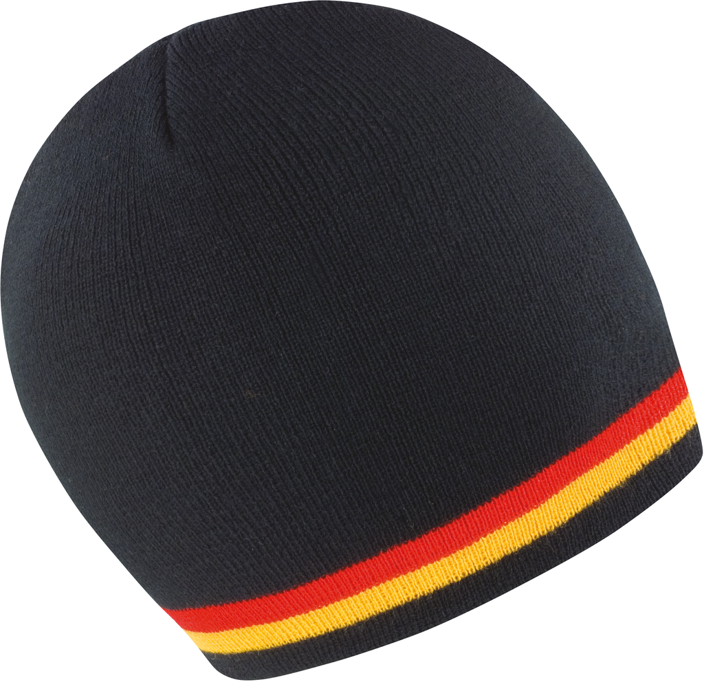 Result Bonnet "Supporter" Black / Red / Gold (R368X)