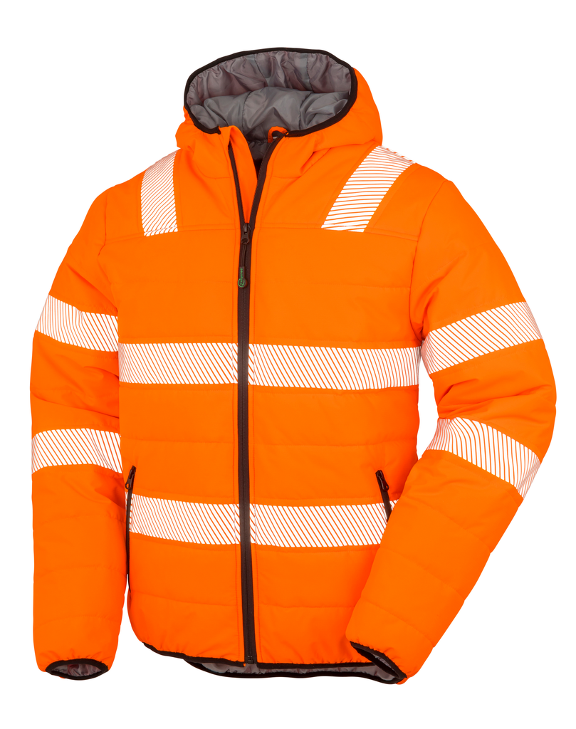 Result Veste de sécurité recyclée ripstop padded Fluorescent Orange (R500X)