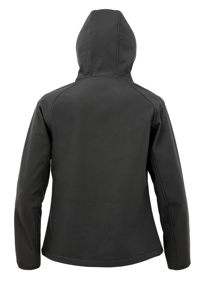 Result Veste softshell recyclée 3 couches à capuche femme Black (R911F)