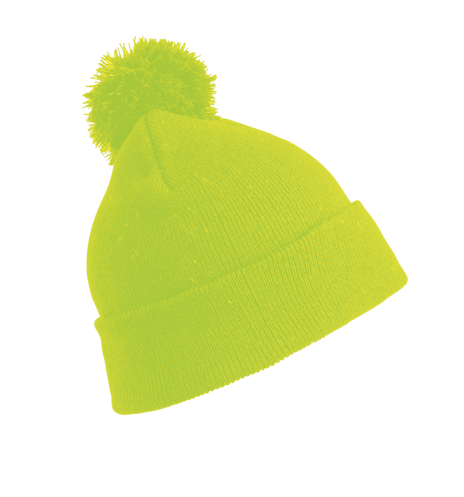 Result Bonnet pompon BEANIE Fluorescent Yellow (RC028X)