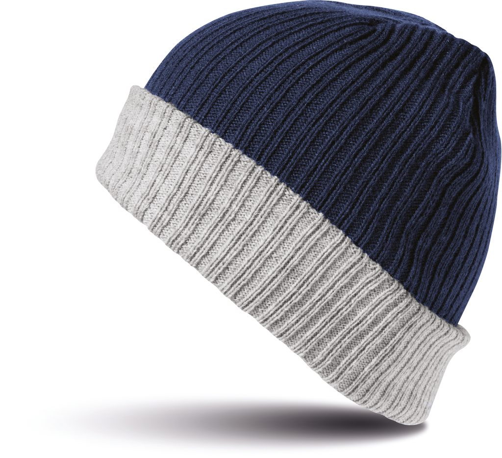 Result Bonnet tressé Navy / Grey (RC378X)