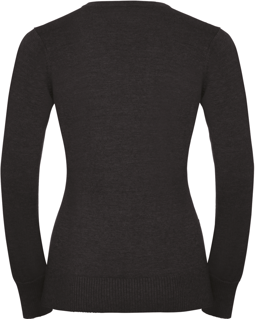 Russell Pullover femme col v Charcoal Marl (RU710F)