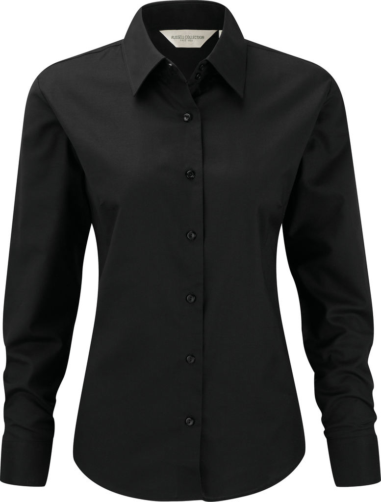 Russell Chemise femme manches longues Oxford Black (RU932F)