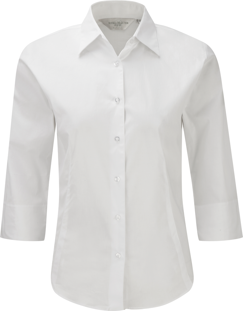 Russell Chemise fittée femme manches 3/4 White (RU946F)