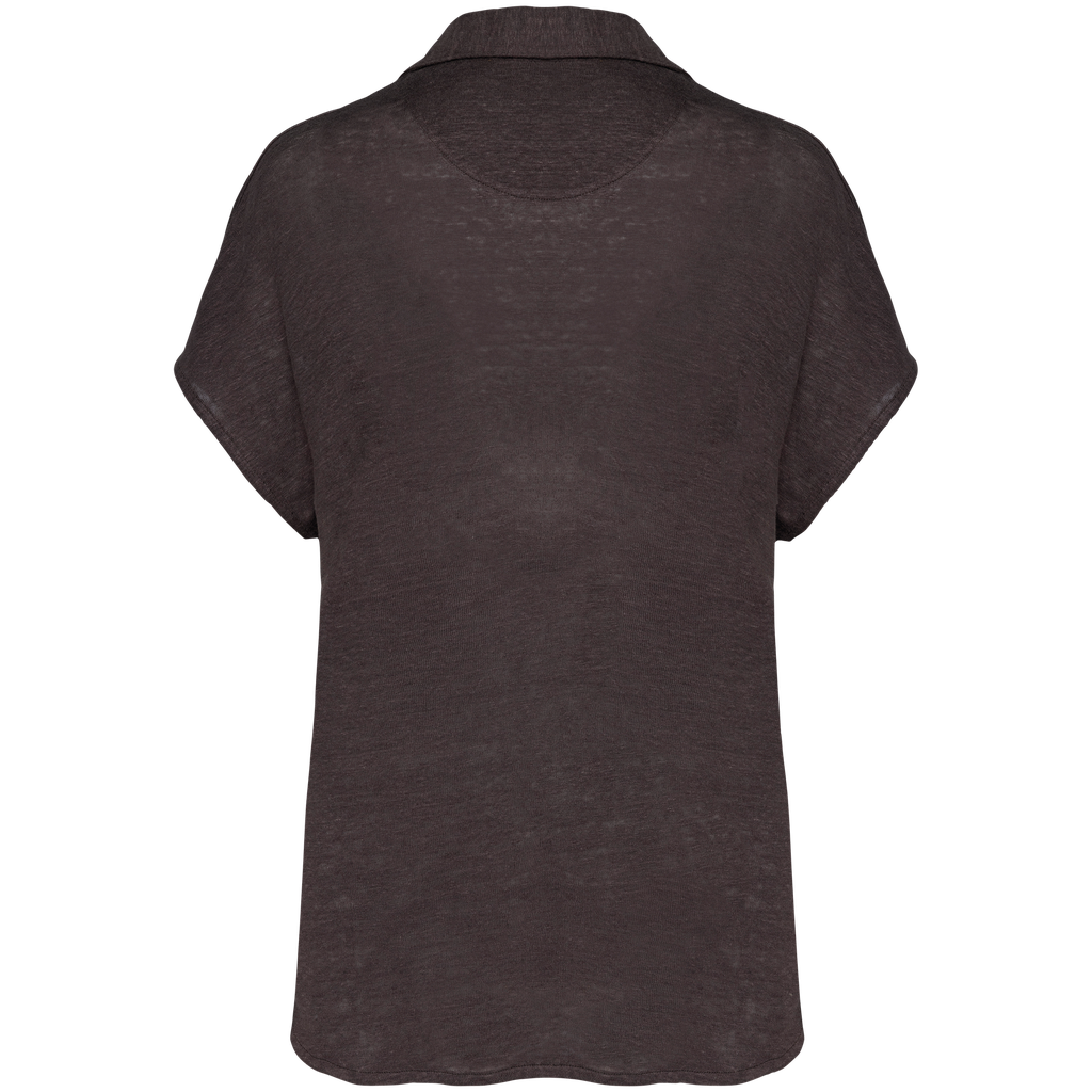 Spasso Polo en lin femme Stone Grey (SP221)