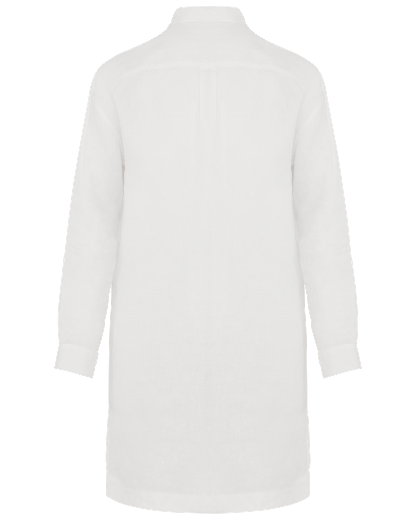 Spasso Robe chemise en lin femme White (SP5008)