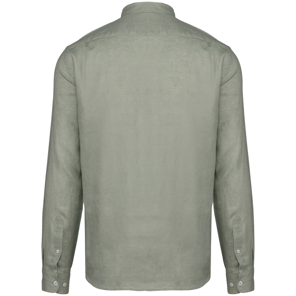 Spasso Chemise en lin homme Almond Green (SP504)